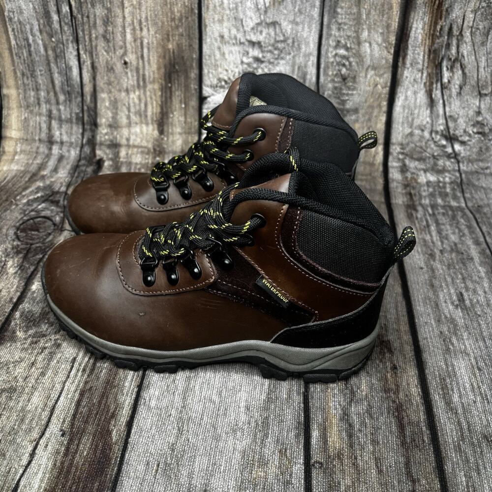 Magellan Outdoors Waterproof Brown Hiking Boots Youth Size 3D